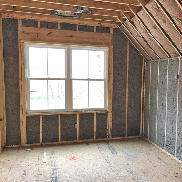 Cellulose Wall Insulation with Fiberglass