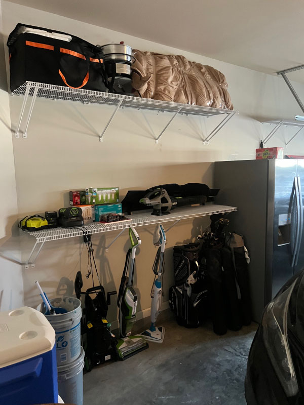 Custom garage shelving